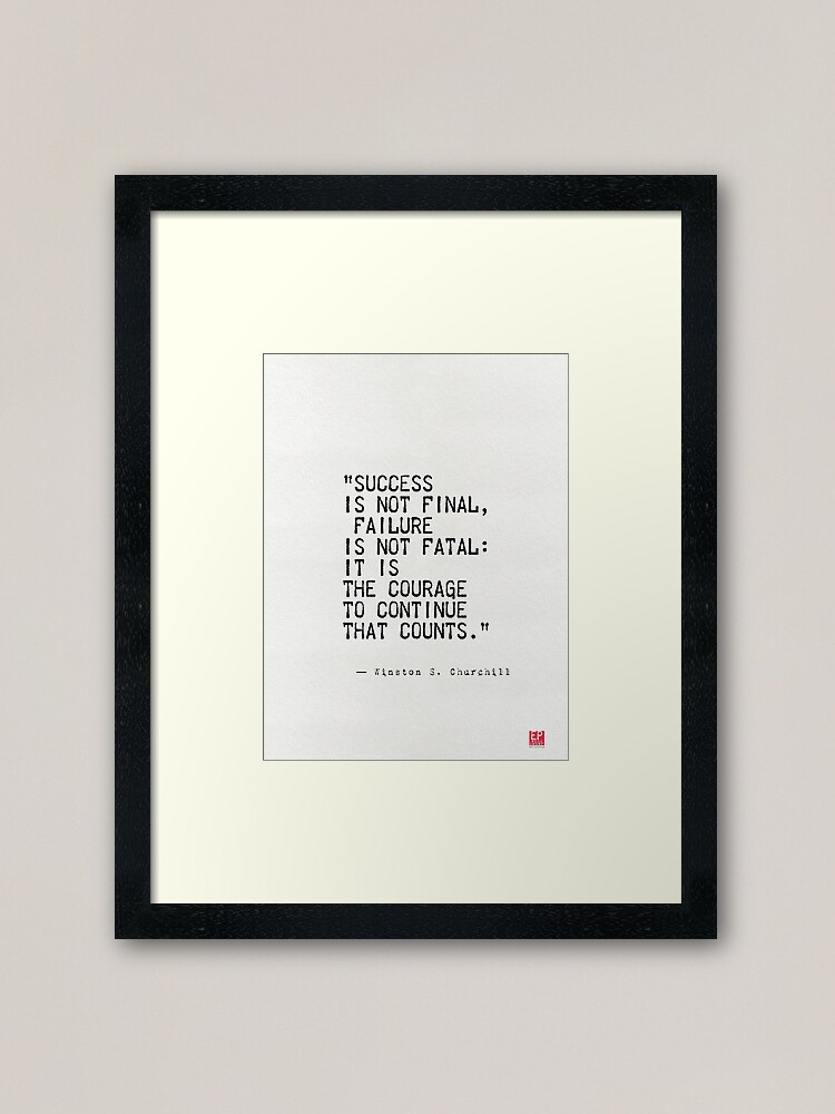 Thumbnail 1 of 7, Framed Art Print, Churchill's quote designed and sold by Pagarelov.
