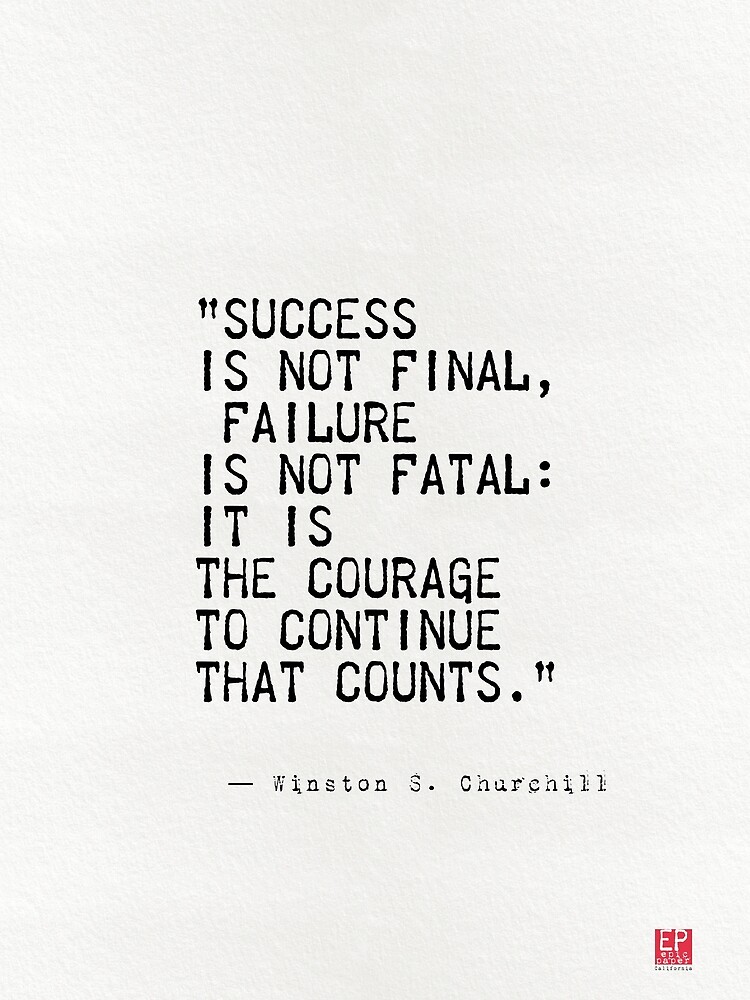 Thumbnail 7 of 7, Framed Art Print, Churchill's quote designed and sold by Pagarelov.