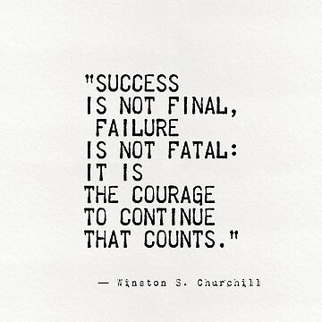 Artwork thumbnail, Churchill's quote by epicpaper quotes