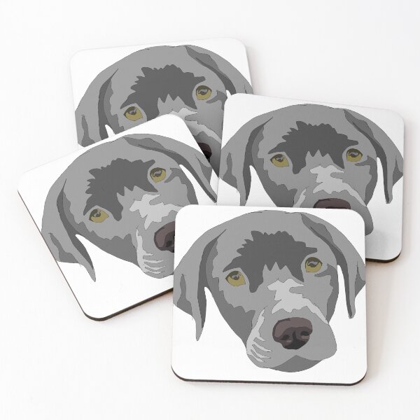 Item preview, Silver  lab puppy with green eyes  designed and sold by LeahcarsArt.