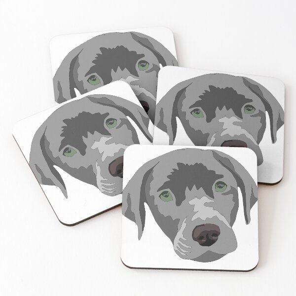 Item preview, Copy of Silver  lab puppy with green eyes  designed and sold by LeahcarsArt.