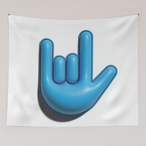 Item preview, 3d hand icon rock and roll sign designed and sold by Art Dila Studio.