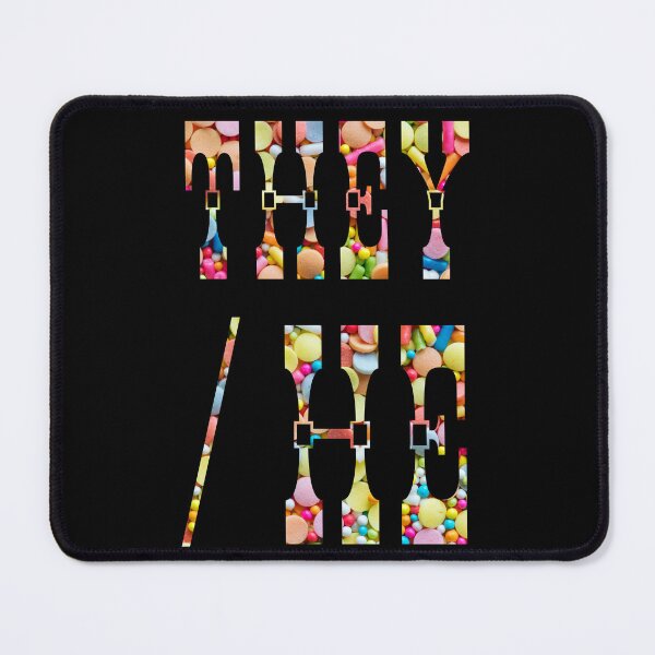 Item preview, They/He Pronouns with a Circus Candy Background designed and sold by MxA19.