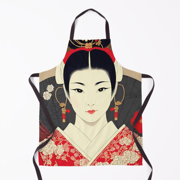 Item preview, Ukiyo-e Japanese Art - Beautiful Geisha Wearing Intricately Detailed Kimono designed and sold by allovervintage.