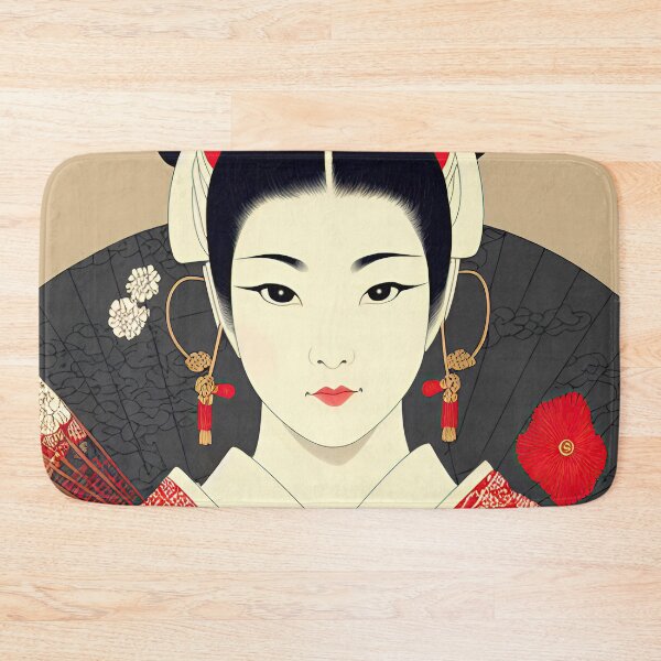 Item preview, Ukiyo-e Japanese Art - Beautiful Geisha Wearing Intricately Detailed Kimono designed and sold by allovervintage.