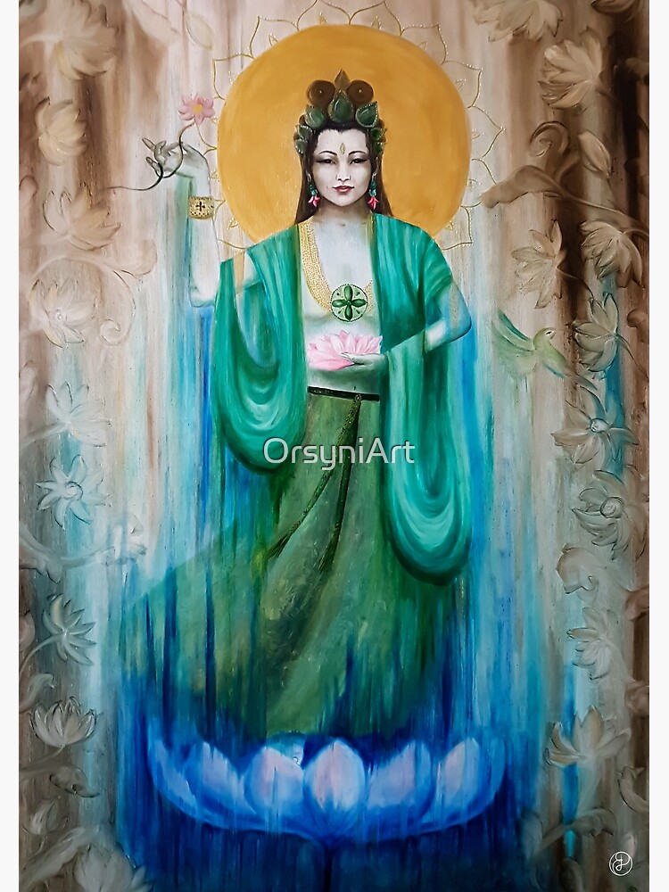 Discover Goddess Green Tara compassion and wisdom Premium Matte Vertical Poster