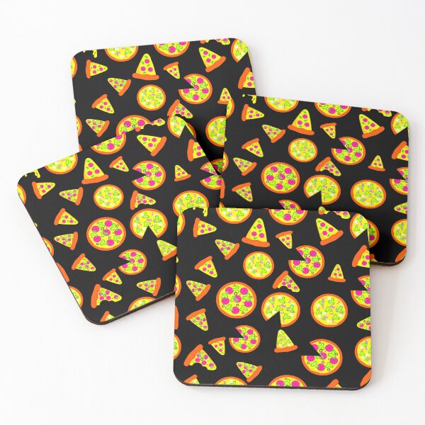 Item preview, black pink pepperoni pizza  designed and sold by Gossip Rag.