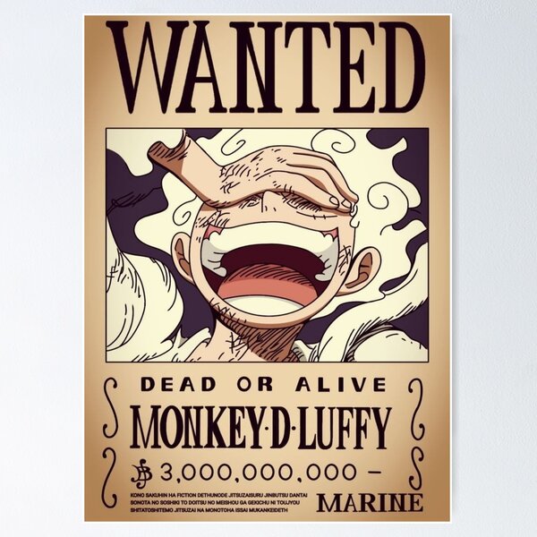 Affiche One Piece Wanted de Luffy - Nouvelle prime
