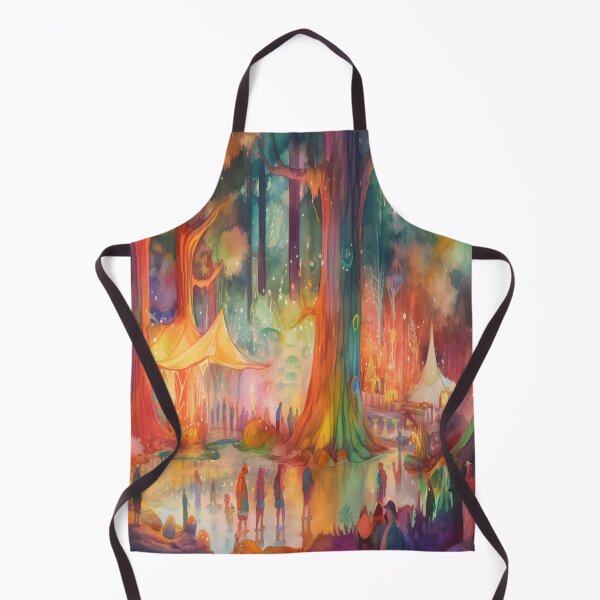 Aperçu de l'œuvre Burning Man Blaze : Aquarelle psychédélique créée et vendue par CreativeBoard.