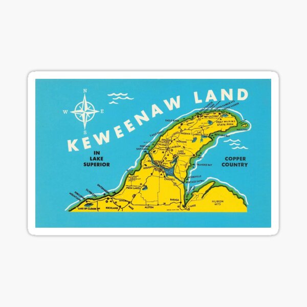 "Keweenaw Land Michigan, Lake Superior" Sticker for Sale by