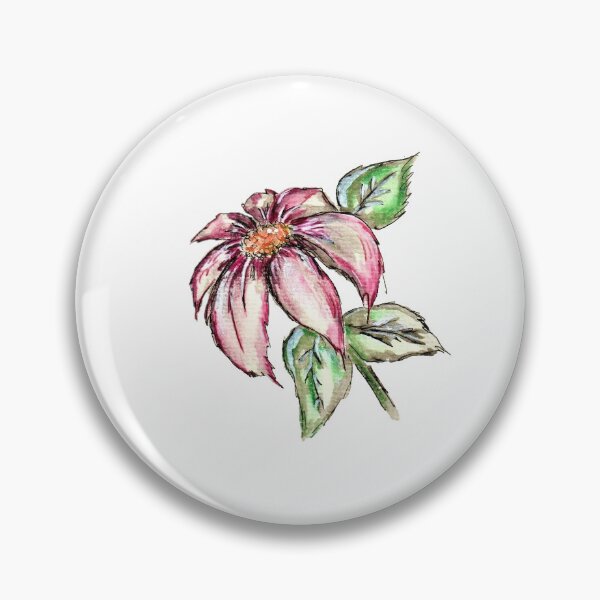 Item preview, Wednesday flower, flower, red watercolor, fine art designed and sold by janianna.