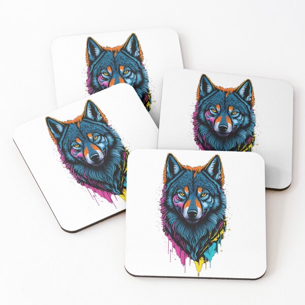 Item preview, Funky colorful wolf designed and sold by Aleksandar Boric.