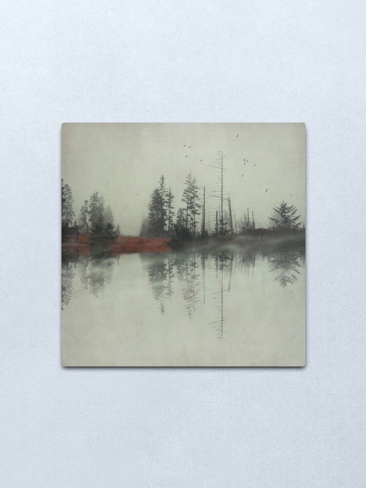 Alternate view of Pulse - tree reflections in a lake Metal Print
