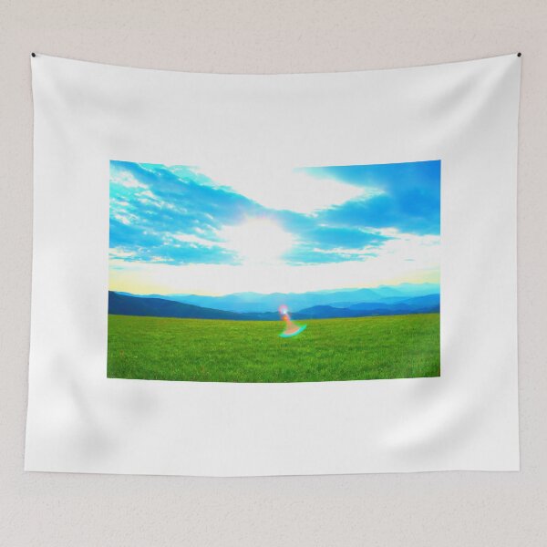 Item preview, View near Piani di Ragnolo at grass, mountains and sky designed and sold by Kristina Drozd.