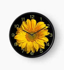 Sunflower with Yellow Numbers Wall Clock Clock