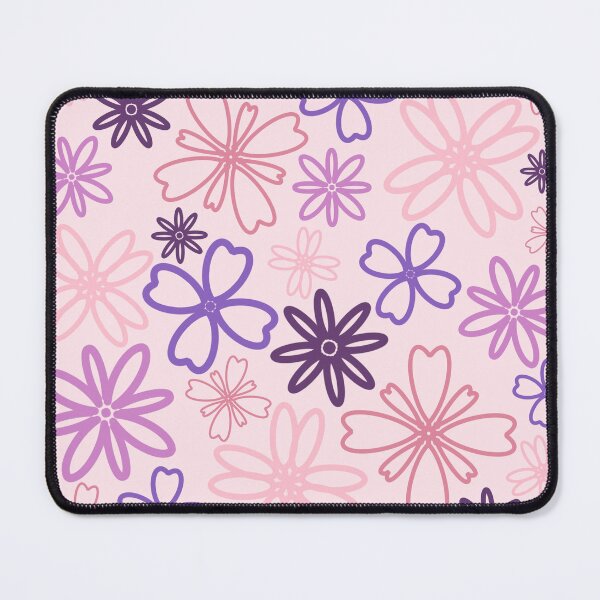 Item preview, Pink and Purple Geometric Flowers designed and sold by peachvisualarts.