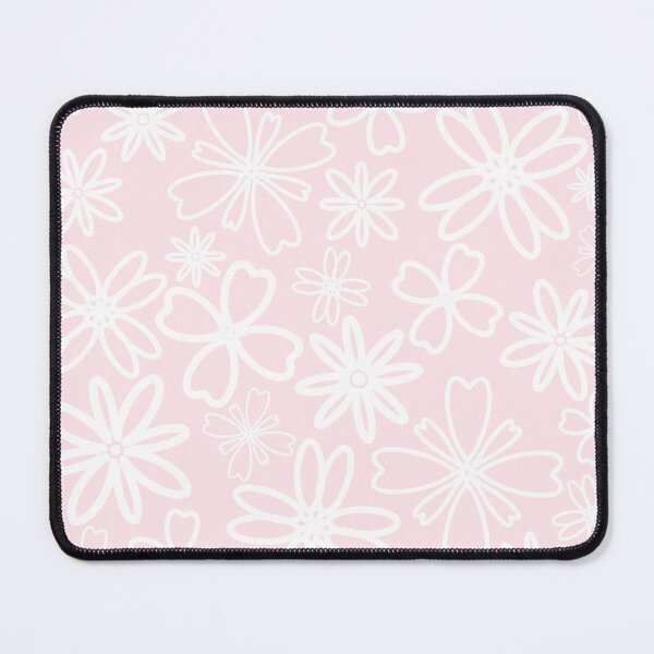 Item preview, Pink and White Geometric Flowers designed and sold by peachvisualarts.