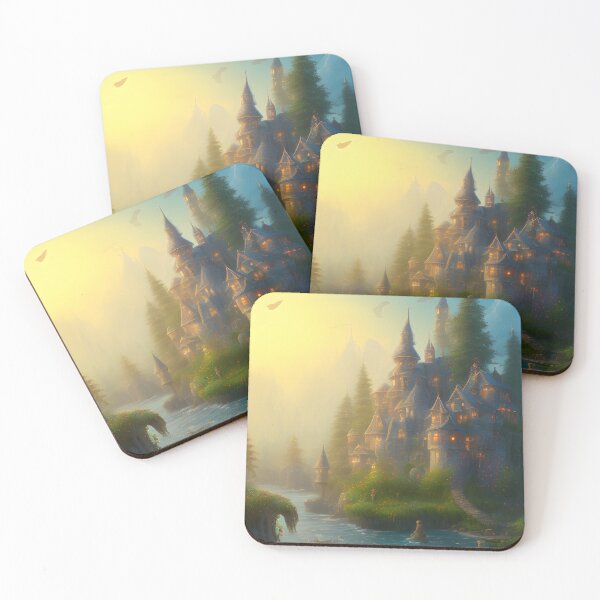 Item preview, Beautiful Castle Fantasy Kingdom Digital Painting Fantasy Landscape designed and sold by VersoShopping.