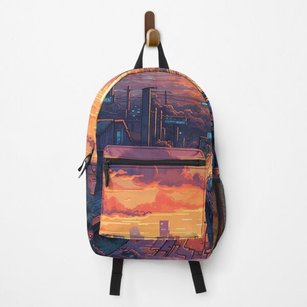 Item preview, Futuristic Sunset Pixelart Style designed and sold by amazingtraits.