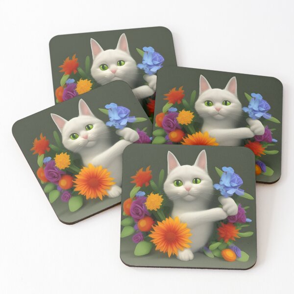 Item preview, Cat Flower 01 designed and sold by Camila Hamdan.
