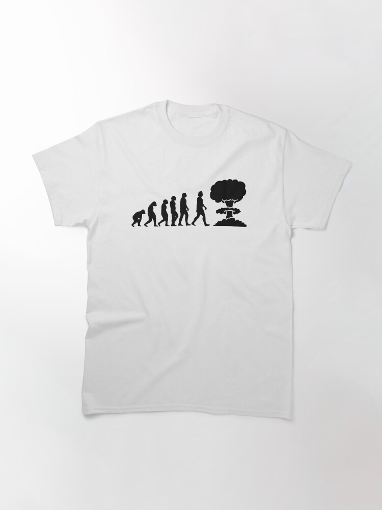 Thumbnail 3 of 7, Classic T-Shirt, Evolution will ends - funny evolution designed and sold by oldtee.