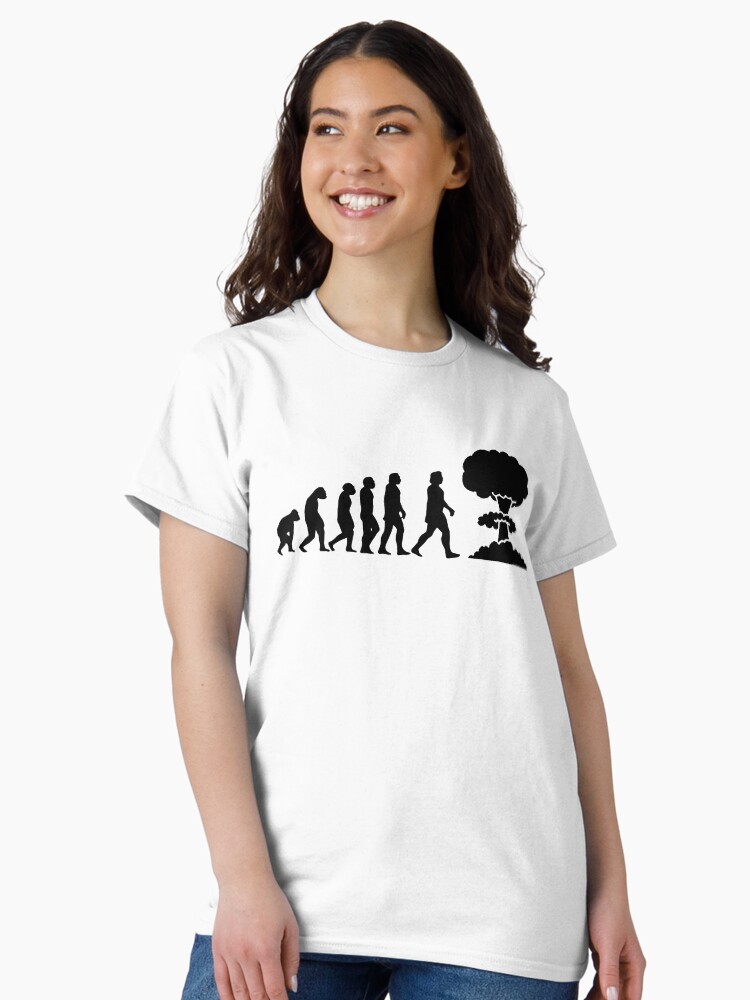 Thumbnail 2 of 7, Classic T-Shirt, Evolution will ends - funny evolution designed and sold by oldtee.