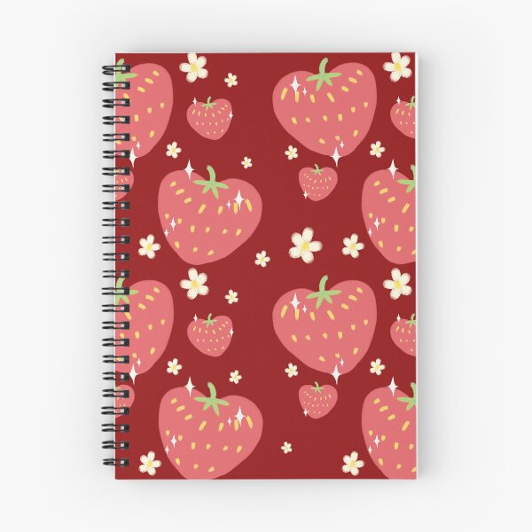Item preview, Strawberries and flowers pattern designed and sold by Abyssalbee.