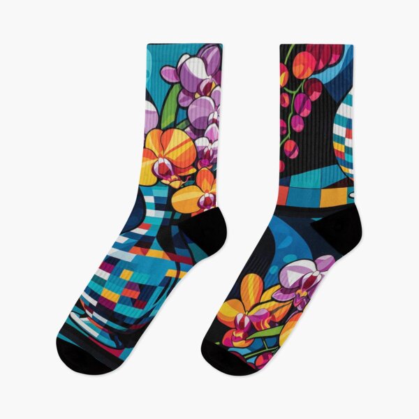 Item preview, Pop Orchids: Bold Still Life in Graphic Style designed and sold by Studio-Canvas.