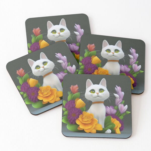Item preview, Cat Flower 02 designed and sold by Camila Hamdan.