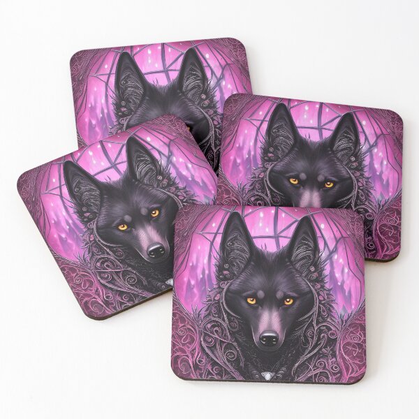 Item preview, Purple and Black Gothic Wolf Design designed and sold by Jandsgraphics.