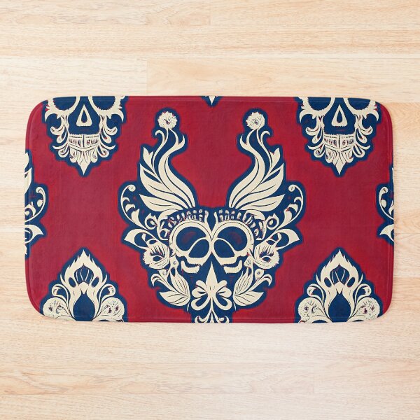 Item preview, Cardinal Scarlet Red Skull and horns pattern designed and sold by McCallnWaldo.