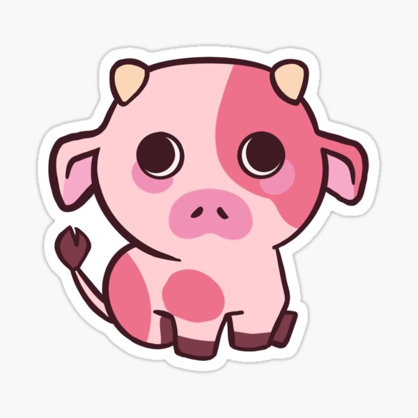 Fancy Strawberry Cow | Sticker