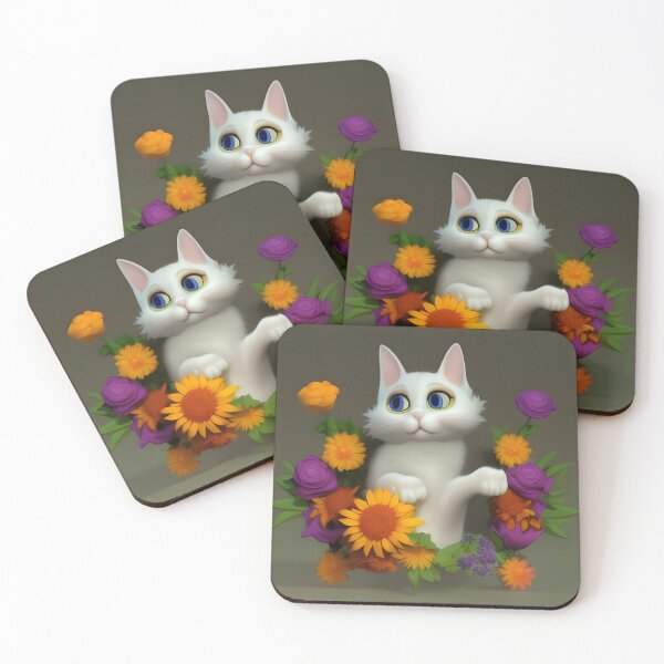 Item preview, Cat Flower 04 designed and sold by Camila Hamdan.