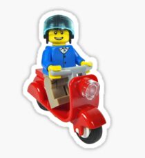 Man riding his scooter! Sticker