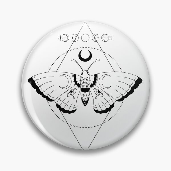 Item preview, Moth and Moon Geometric Design designed and sold by DesignByAvery.
