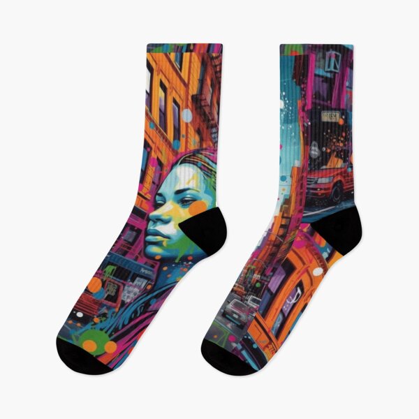 Item preview, Pop Art meets Street Art: Vibrant Urban Portrait designed and sold by Studio-Canvas.