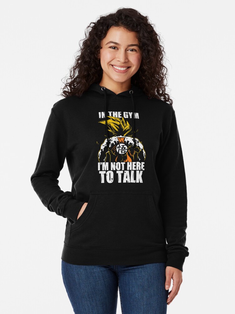 In The Gym I M Not Here To Talk Lightweight Hoodie By Kurtusmaximus Redbubble