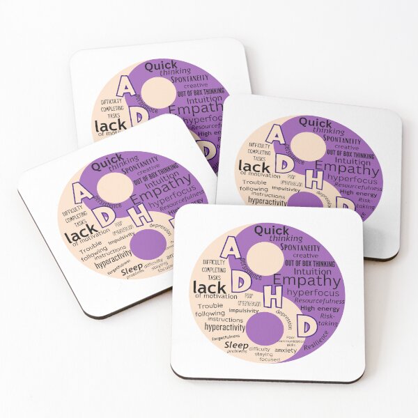 Item preview, ADHD, yinYang, advocacy,  designed and sold by Tiffany Glassco.