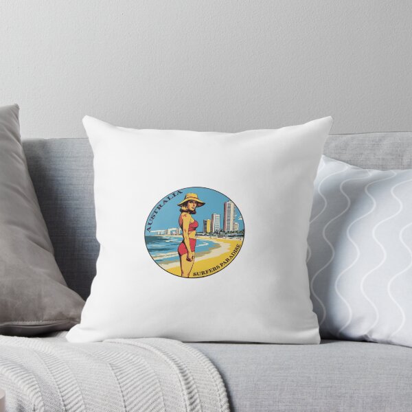 Item preview, Vintage Surfers Paradise Australia Beach Print designed and sold by chookiemansurf.