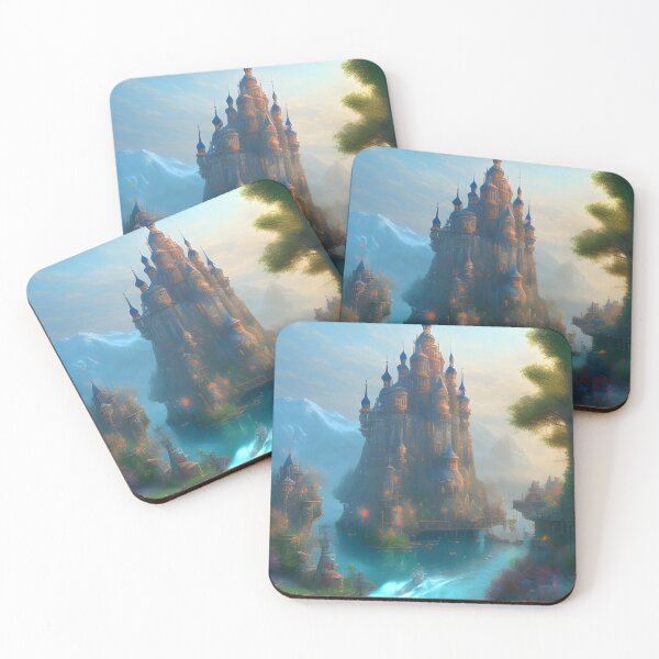 Item preview, Beautiful Castle Fantasy Kingdom Digital Painting Fantasy Landscape designed and sold by VersoShopping.