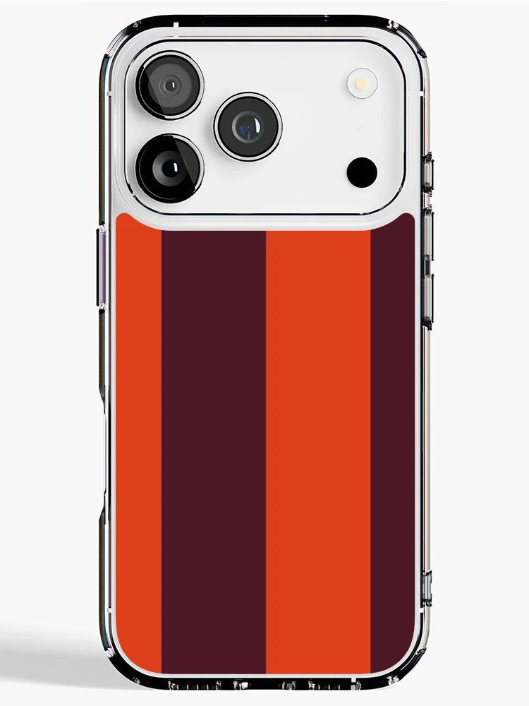 Thumbnail 1 of 5, iPhone Case, Orange/Rust Rugby Stripes designed and sold by sidebar.
