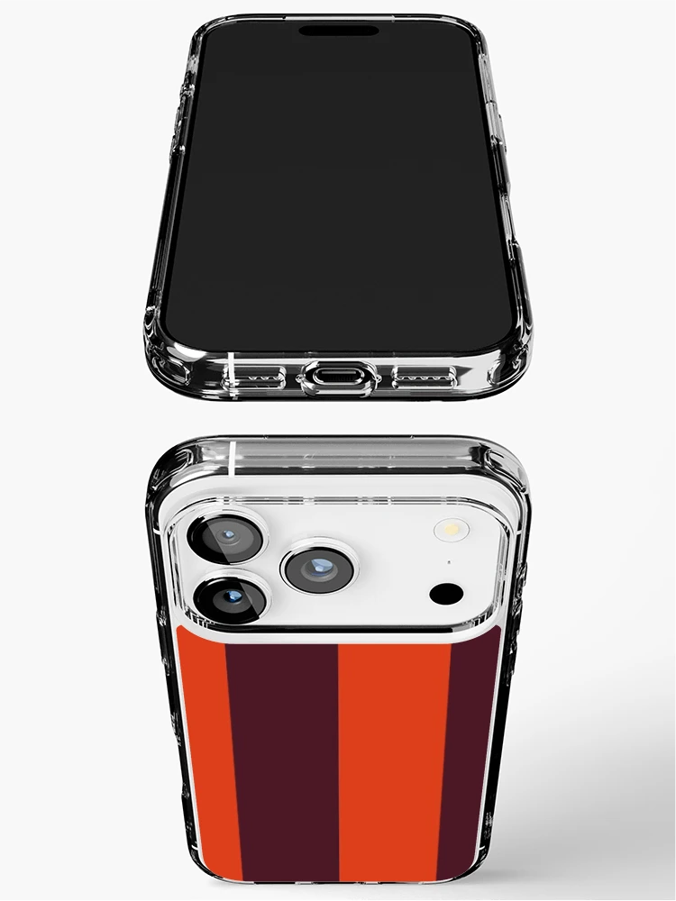 Thumbnail 3 of 5, iPhone Case, Orange/Rust Rugby Stripes designed and sold by sidebar.