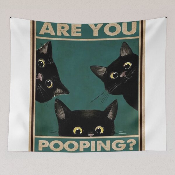 Item preview, Three Baby Black Cats - Are You Pooping Poster designed and sold by renoadiser.