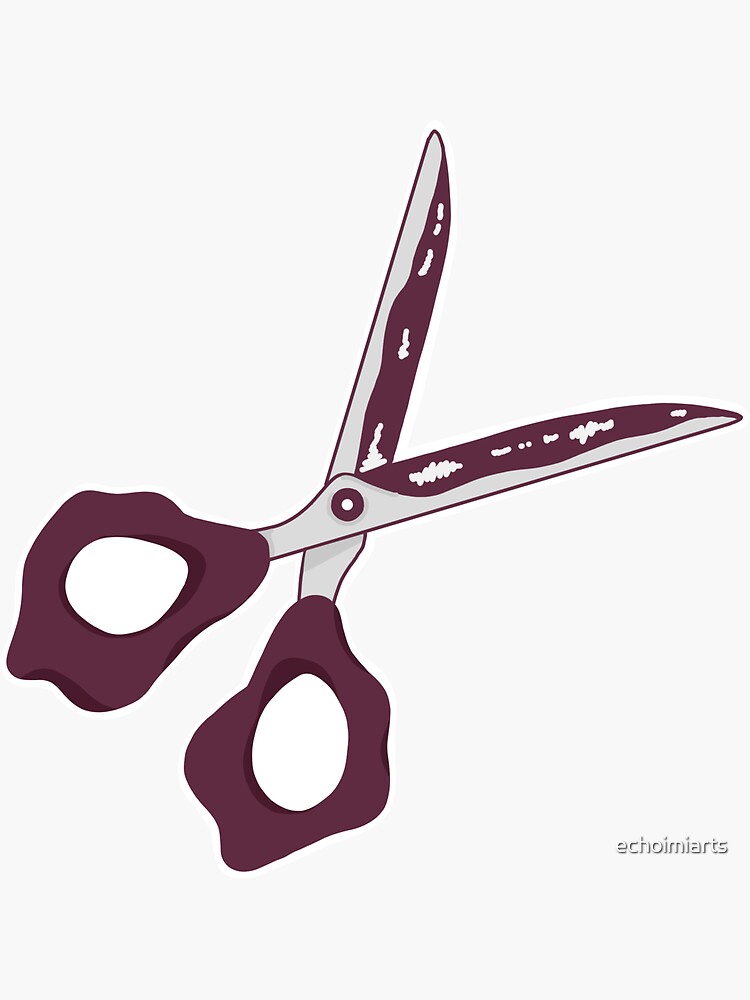 Purple Fancy Scissors Sticker for Sale by echoimiarts