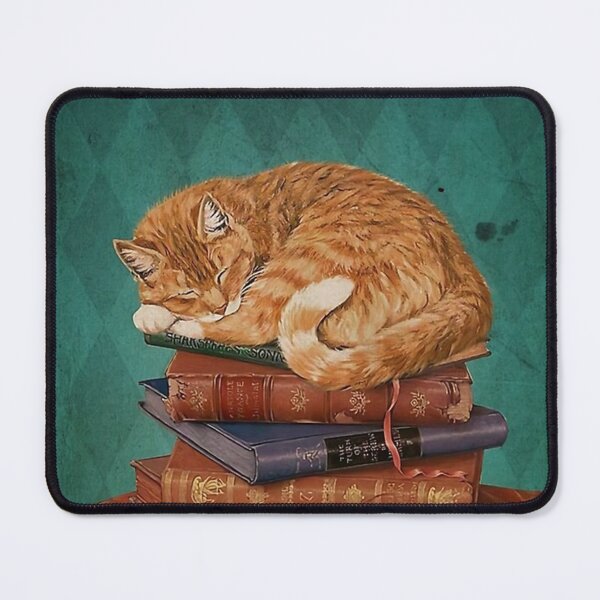 Item preview, Vintage Cat Sleep On Book - Time Spent With Books And Cats Is Never Wasted designed and sold by renoadiser.