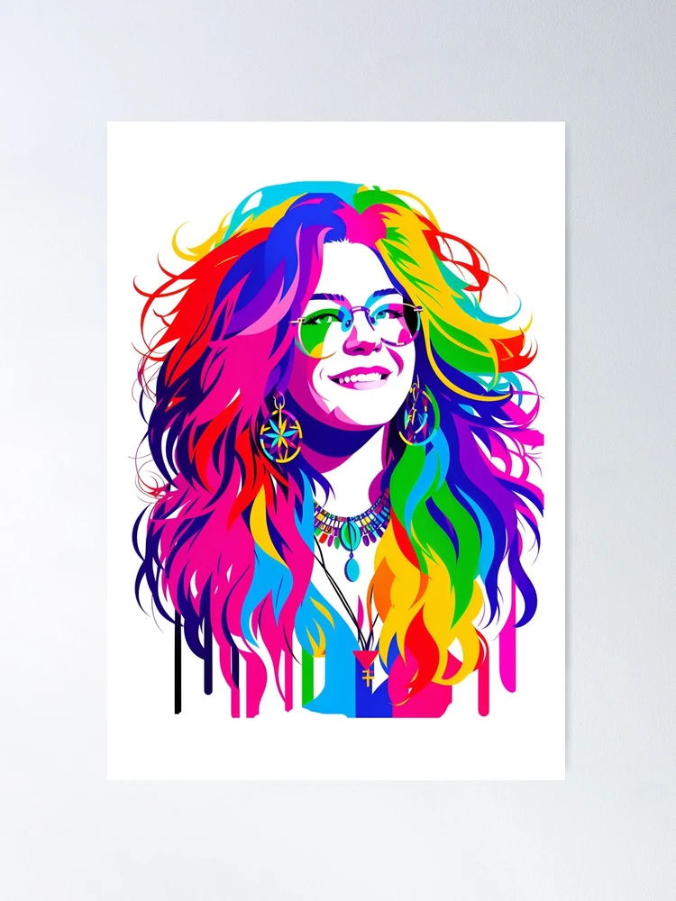 油絵原画　Janis Joplin fposter,medium,wall_texture,