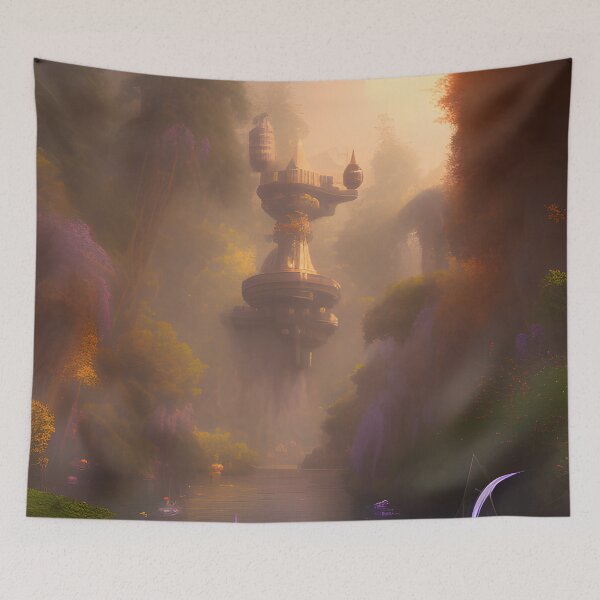 Item preview, Beautiful Castle Fantasy Kingdom Digital Painting Fantasy Landscape designed and sold by VersoShopping.