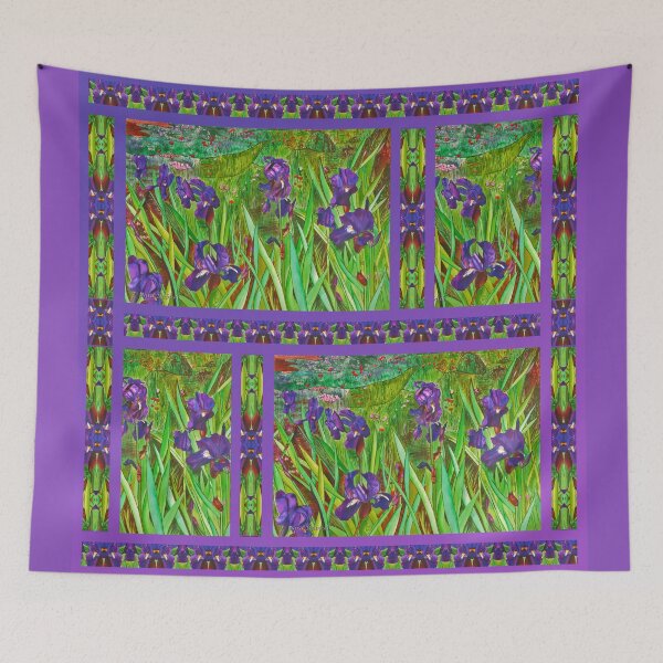 Item preview, Irises in The Purple  field designed and sold by Nira Dabush.