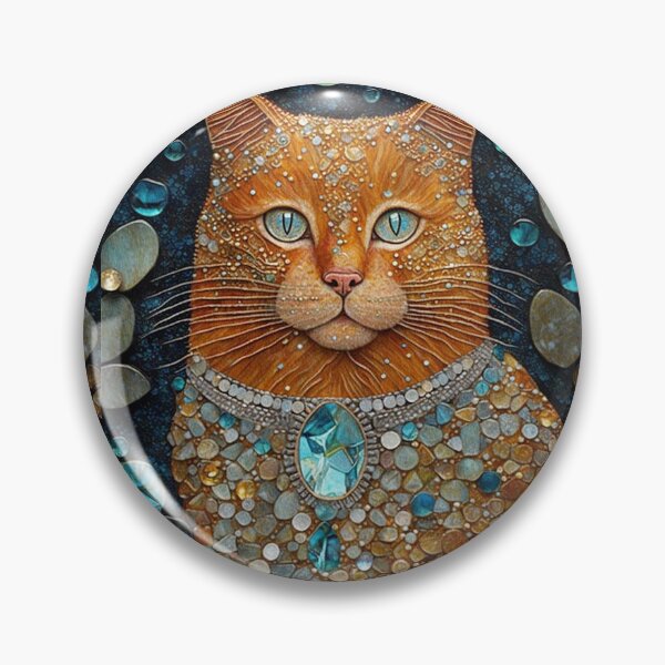 Item preview, Orange Tabby Cat,Iridescent Glittery Gems designed and sold by GemstoneandLeaf.