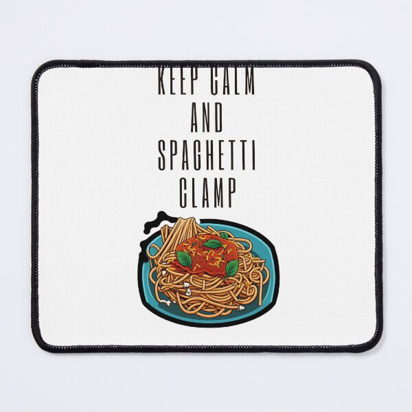 Item preview, keep calm and spaghetti clamp designed and sold by printiesart.